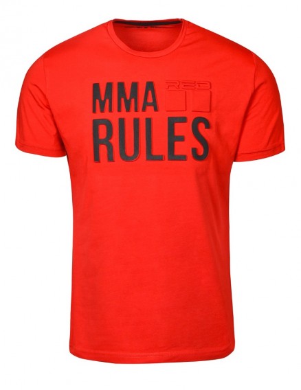 Tričko Doule Red MMA Rules Red