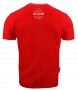Tričko Octagon v čeveném provedení, na přední straně velký motiv do kruhu s nápisy Athletic Octagon Brands.
